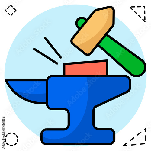 Anvil icon, editable vector