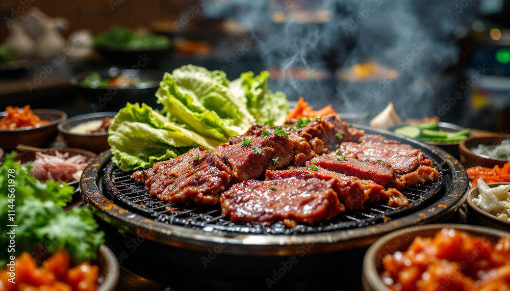 Sizzling Korean BBQ Platter with Sides Sizzling Korean BBQ Platter with Sides