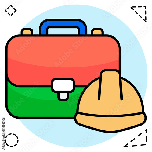 Flat design icon of toolkit