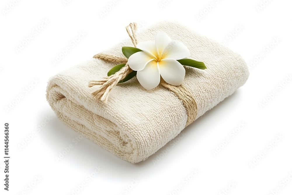 spa towel isolated on white background spa towel isolated on white background