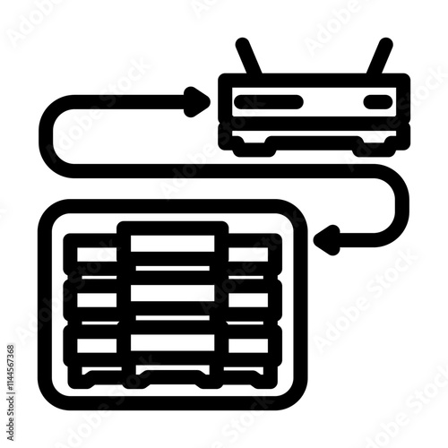 hyper converged infrastructure line icon vector. hyper converged infrastructure sign. isolated contour symbol black illustration photo