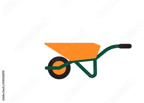 WheelBarrow vector on white background.