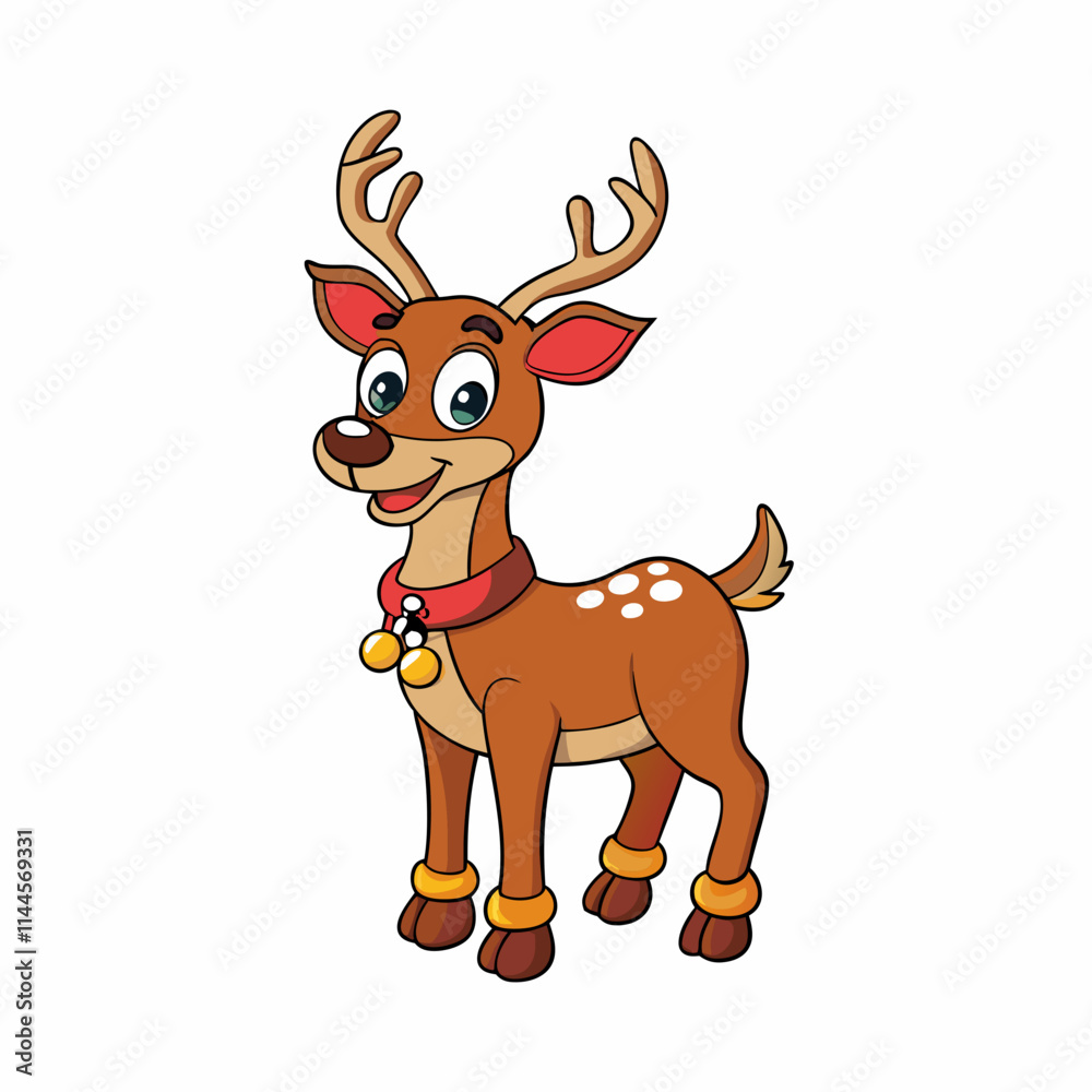 reindeer with christmas tree reindeer with christmas tree