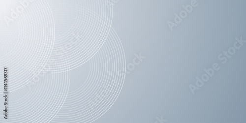 White abstract background. Modern circle lines pattern. Minimal geometric abstract white background with circle shape and line. Minimal geometric design. Vector illustration