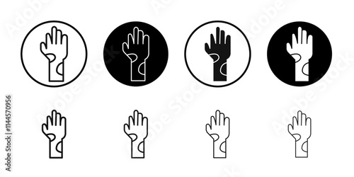 Mottled skin icon Flat outline fill set collection