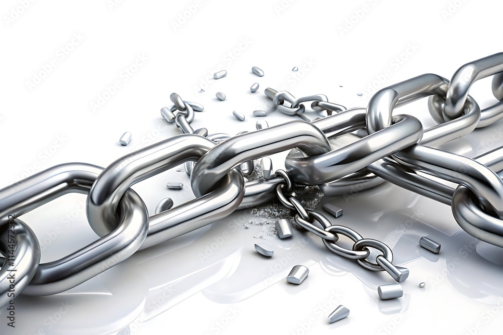 Obraz premium chain with red link