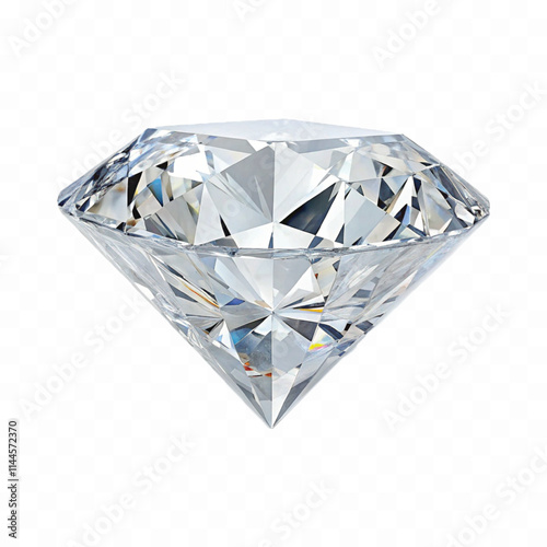 Abstract 3d diamond stone in triangle or round style isolated on white background