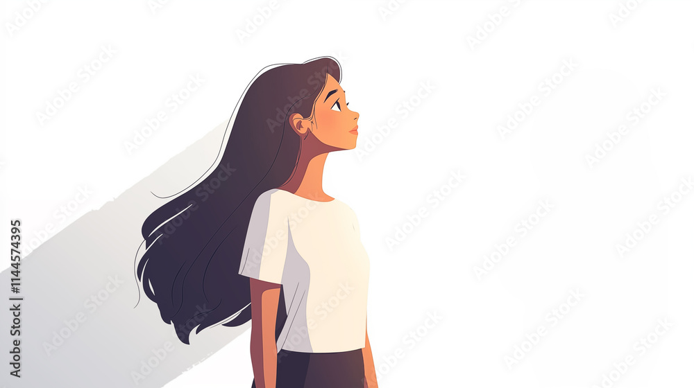 Cute cartoon girl illustration
