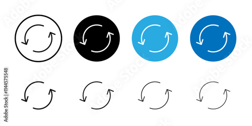 Swap Icon Flat outline fill set collection