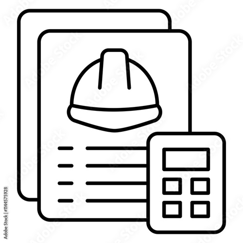 Premium download icon of construction calculation