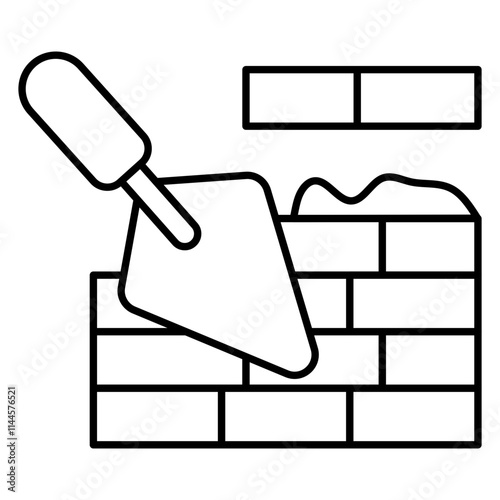 Modern design icon of brick wall