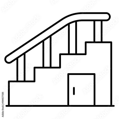 Trendy vector design of stairs