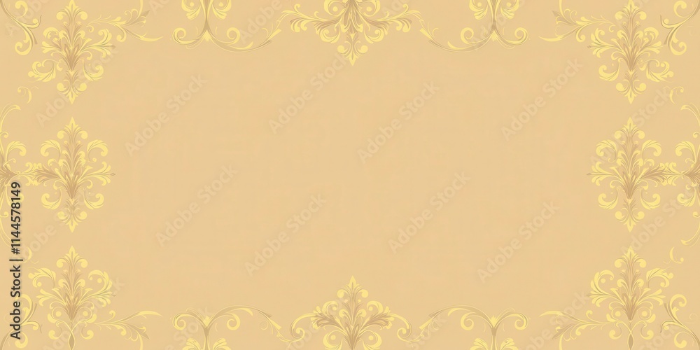 Elegant golden damask floral pattern on luxurious background, background, pattern, luxury Elegant golden damask floral pattern on luxurious background, background, pattern, luxury