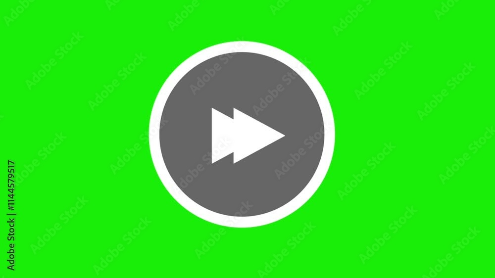 Play button animation on green screen background for video and multimedia designs Play button animation on green screen background for video and multimedia designs