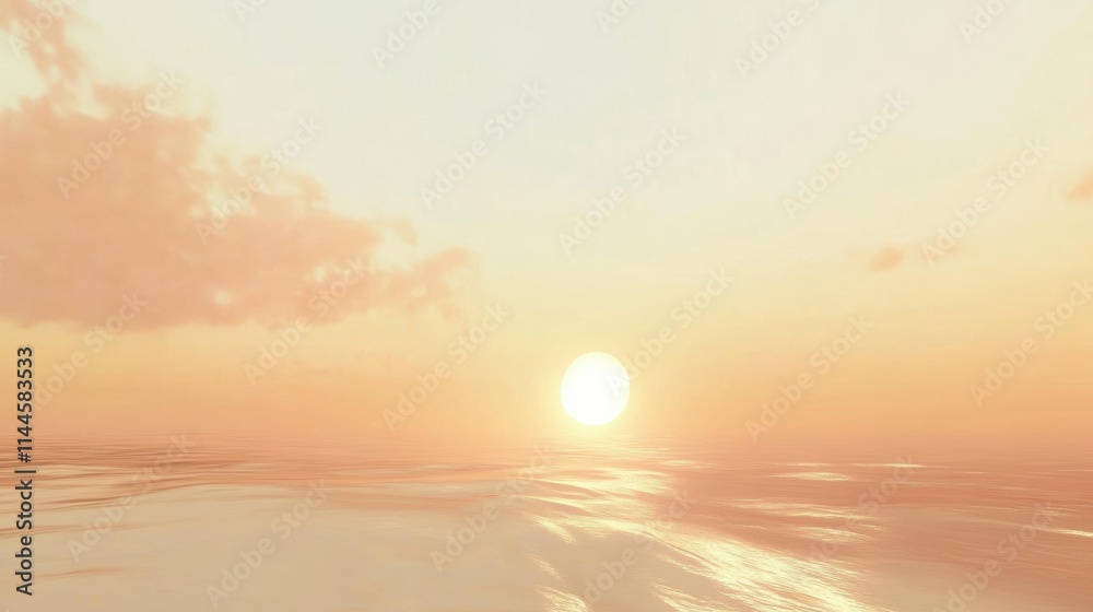 Golden sunsets melting into calm ocean horizons with soft amber, peach, and cream tones, capturing serene reflections and the tranquil beauty of a setting sun. Golden sunsets melting into calm ocean horizons with soft amber, peach, and cream tones, capturing serene reflections and the tranquil beauty of a setting sun.