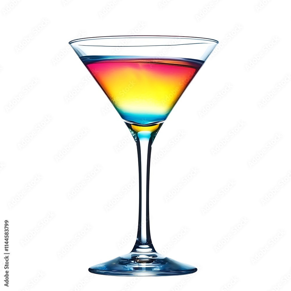 Cocktail Glass Isolated on White Background Cocktail Glass Isolated on White Background