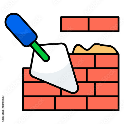 Modern design icon of brick wall