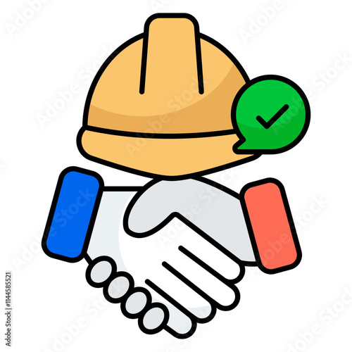 An icon design of construction deal