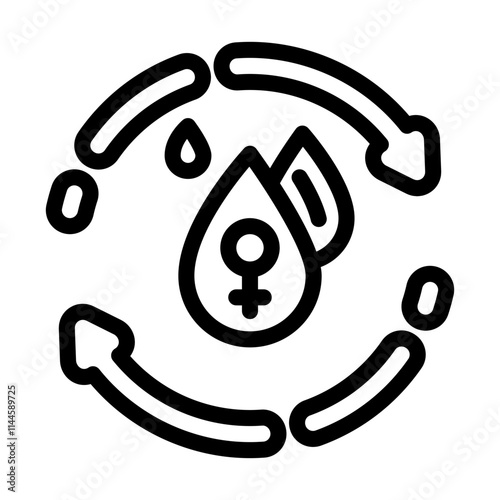menstrual disorders woman disease line icon vector. menstrual disorders woman disease sign. isolated contour symbol black illustration