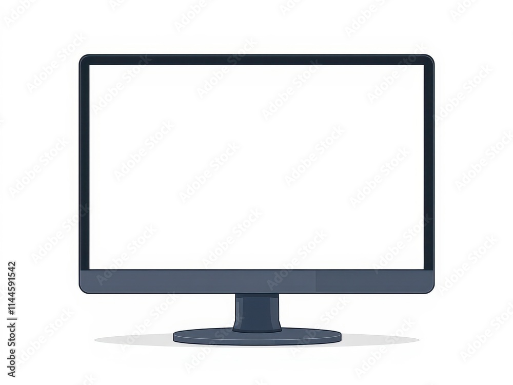 Modern computer screen with blank display for mockup, display, internet Modern computer screen with blank display for mockup, display, internet