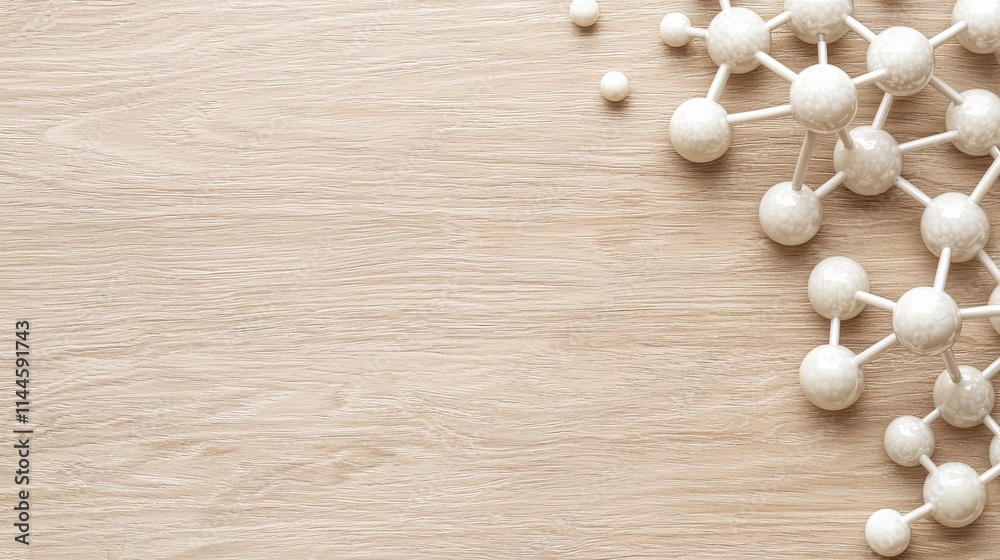 Minimalist Structure Layout with White Spheres Minimalist Structure Layout with White Spheres