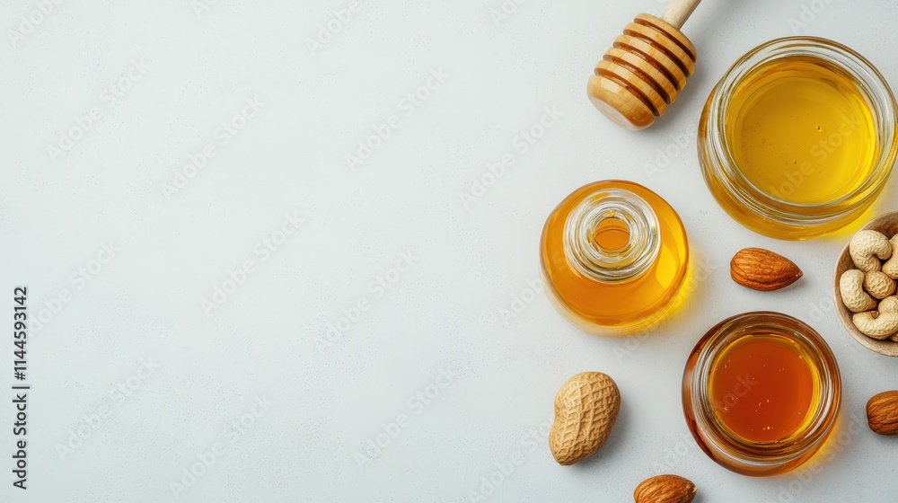 Obraz premium Eco-Friendly Packaging for Natural Honey and Nuts