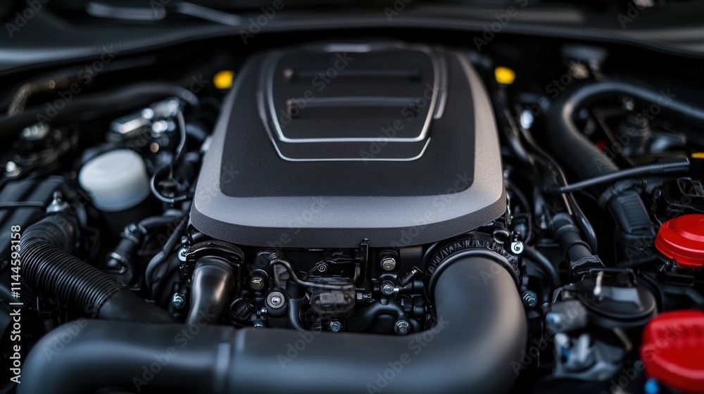 Close-Up of High-Quality Car Engine Close-Up of High-Quality Car Engine