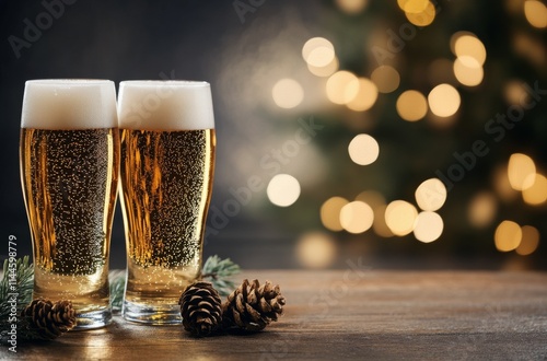 Refreshing drinks celebrate a festive occasion with golden ale and frothy top...