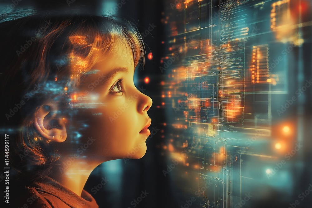 Exploring the intersection of childhood curiosity and futuristic technology in a digital landscape Exploring the intersection of childhood curiosity and futuristic technology in a digital landscape