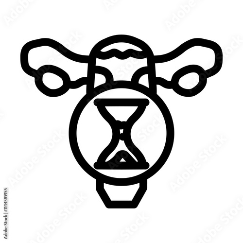 hormone replacement therapy line icon vector. hormone replacement therapy sign. isolated contour symbol black illustration