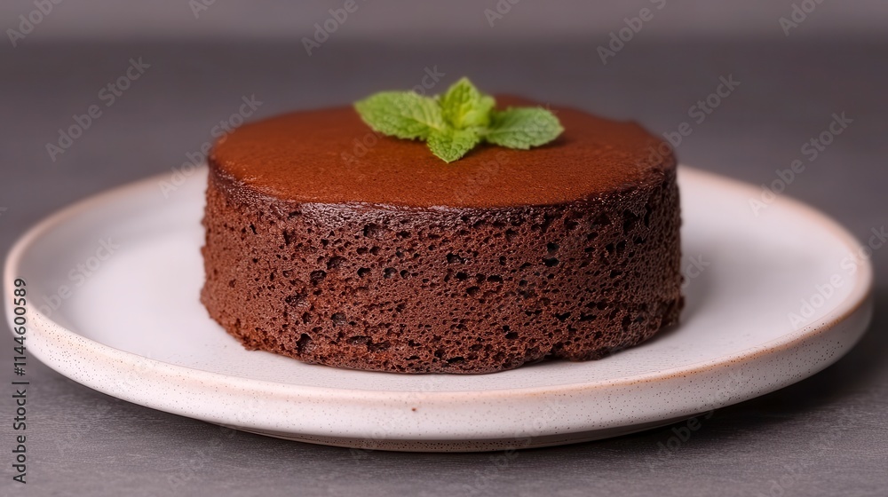 Decadent Chocolate Lava Cake Dessert on Plate Decadent Chocolate Lava Cake Dessert on Plate