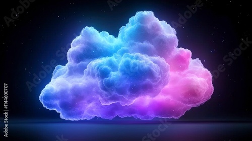 Glowing Nebula Cloud  Cosmic Dream  Fantasy Sky  4K Background