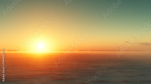 Sunrise over a foggy winter landscape