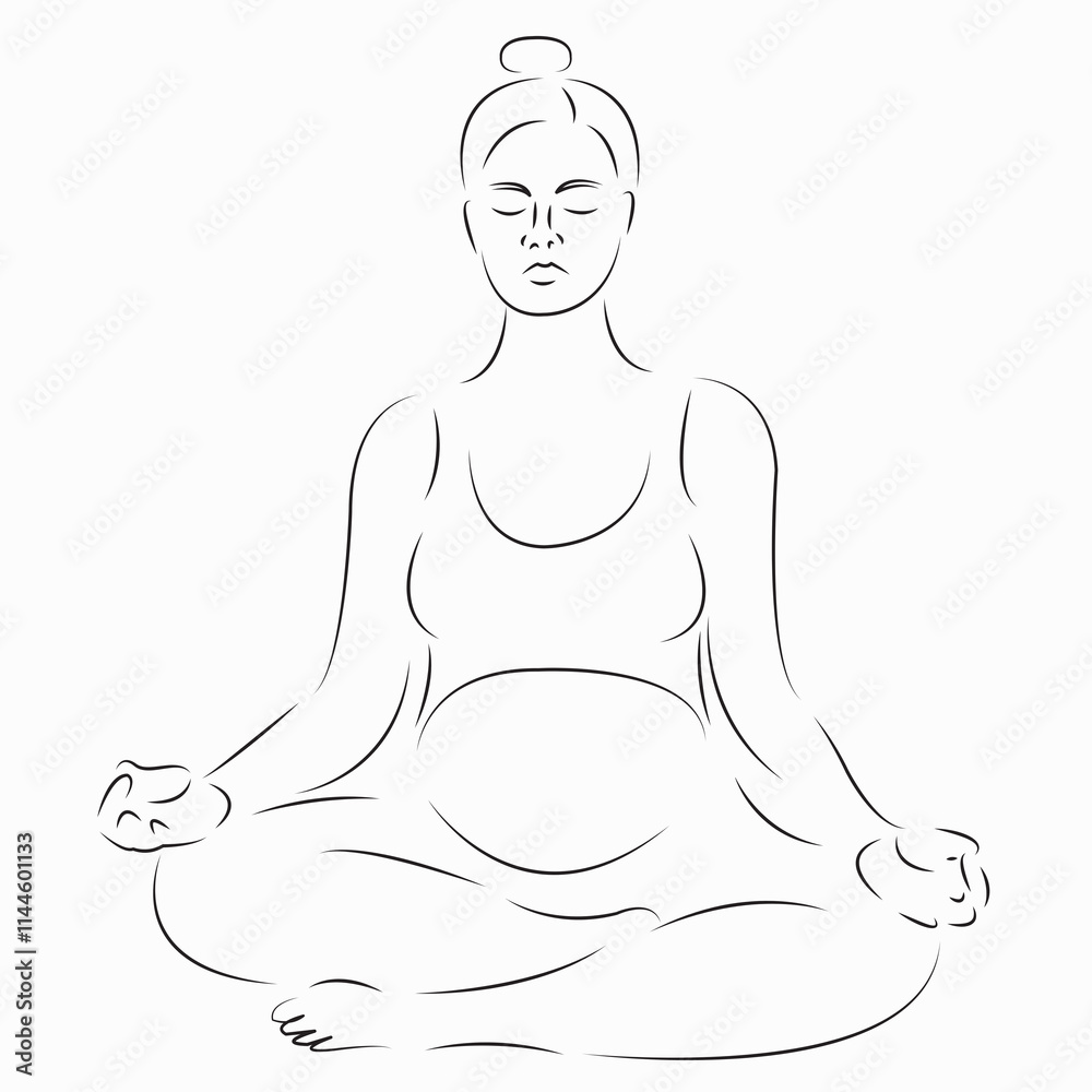 One continuous single drawing line art flat doodle person, continuous, lotus, body, beautiful, female. Isolated image hand draw contour on a white background One continuous single drawing line art flat doodle person, continuous, lotus, body, beautiful, female. Isolated image hand draw contour on a white background
