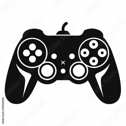 Game pad icon. Game controller silhouette vector design, Video game controller, joystick illustration, 
minimalist line art drawing of a video game controller
