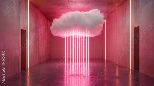 Cloud computing illustration digital space graphic design futuristic environment abstract viewpoint