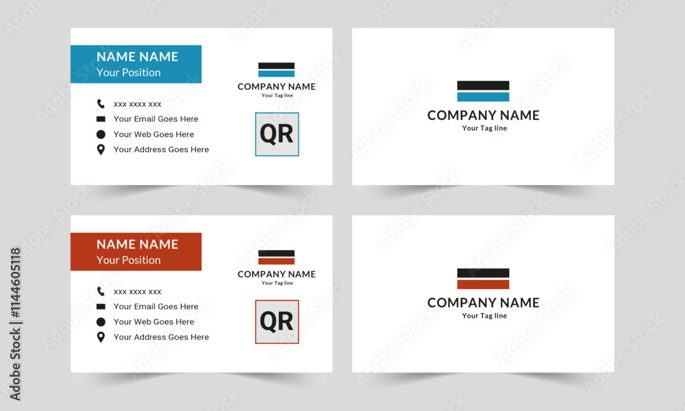 Simple and Clean Business Card Design. Modern Business Card for Any Industry. Simple and Clean Business Card Design. Modern Business Card for Any Industry.