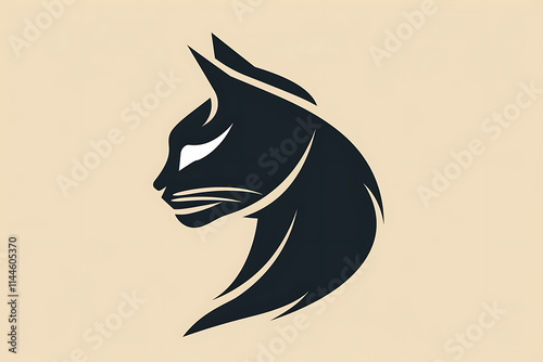elegant feline logo, chic logo merging chanels style with a burmese cats elegance for a luxurious yet inviting design