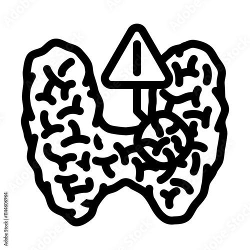thyroid disorders woman disease line icon vector. thyroid disorders woman disease sign. isolated contour symbol black illustration
