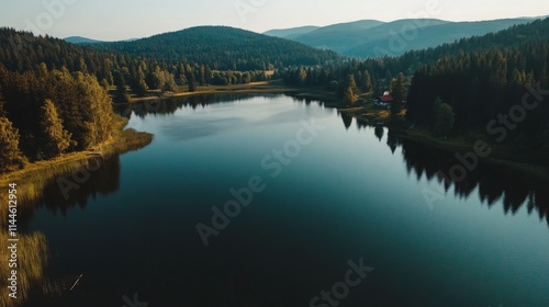 Serene Mountain Lake View photo