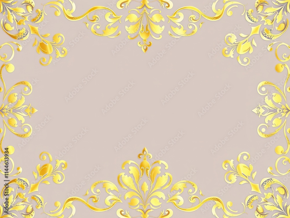 A luxurious and elegant golden background design with intricate floral patterns, metallic, decoration A luxurious and elegant golden background design with intricate floral patterns, metallic, decoration