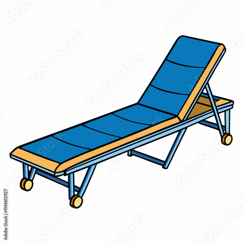chaise longue on white background