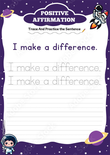positive affirmation worksheets for kids