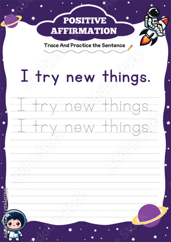positive affirmation worksheets for kids