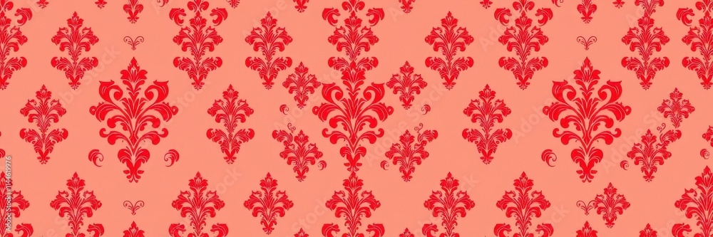 Elegant and sophisticated red damask pattern background for design projects, background, pattern, decorative Elegant and sophisticated red damask pattern background for design projects, background, pattern, decorative