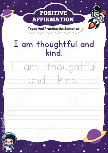 positive affirmation worksheets for kids