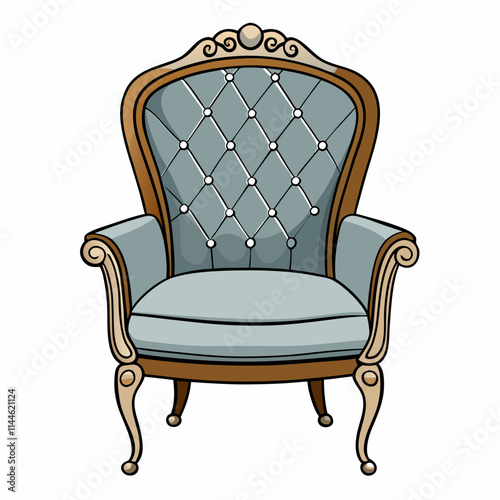 armchair isolated on white background