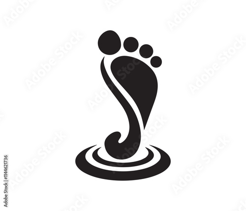 Stylish Foot Care Logo Design for a Spa or Salon. foot care logo, foot care therapy