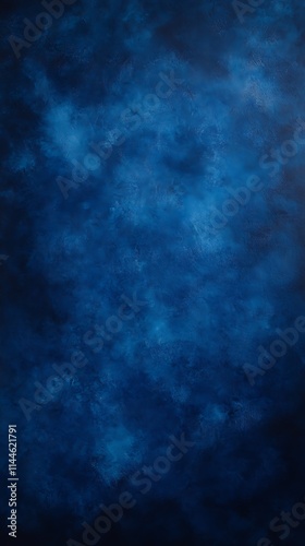 Textured dark blue painted backdrop mockup photo. AI Generated