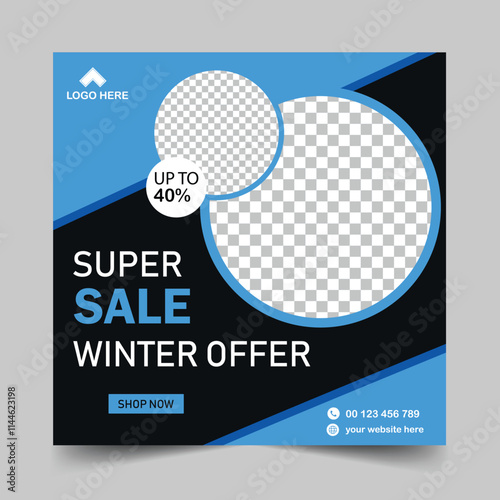 Fashion sale store banner template post for social media